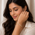 Multi Shape Diamond Tennis Bracelet | Lab Grown | 14K Yellow Gold Anniversary Gift