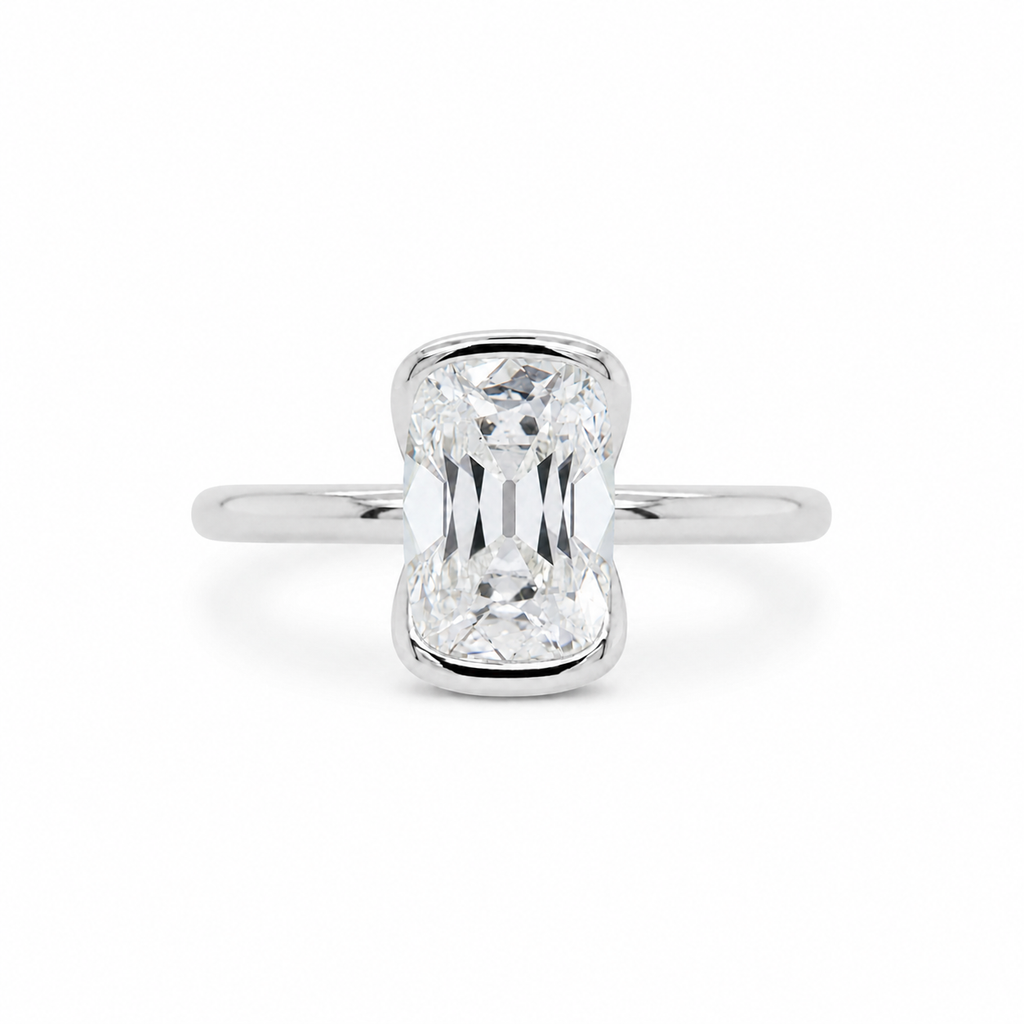 Old Mine Cushion Diamond Signet Ring