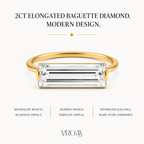 Elongated Baguette Diamond Ring