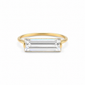Elongated Baguette Diamond Ring