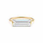 Elongated Baguette Diamond Ring