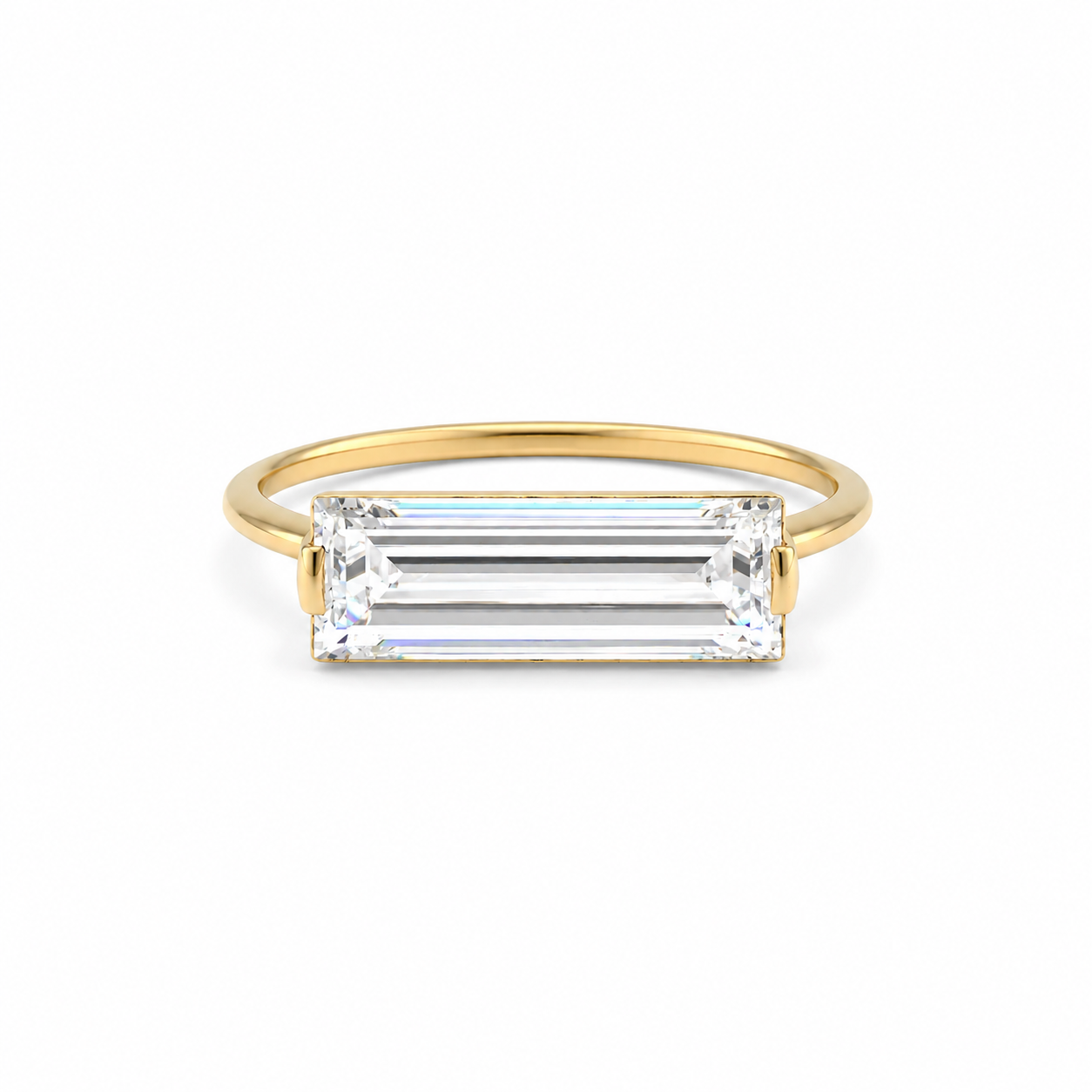Elongated Baguette Diamond Ring