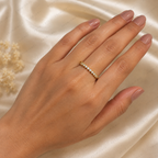 Diamond Eternity Band | Lab Grown | Solid 14K Yellow Gold Stacking Ring