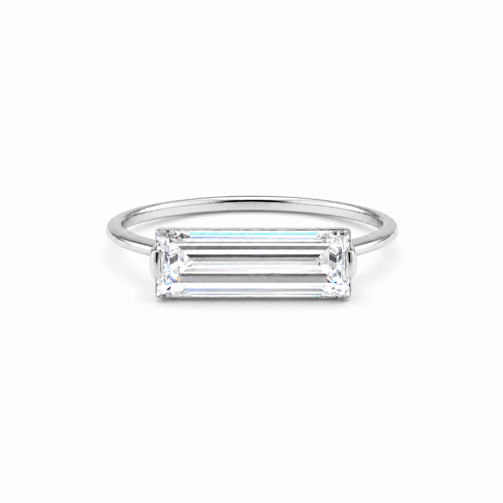 Elongated Baguette Diamond Ring