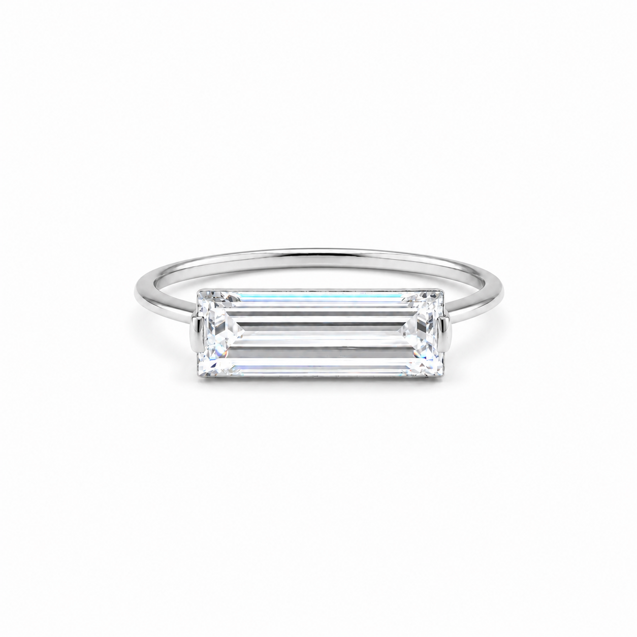 Elongated Baguette Diamond Ring