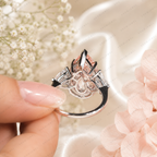 10 Carat Pink Pear Lab Grown Diamond Engagement Ring, Triangle Diamond Accents, Pink Pear Shape Ring, Statement Bridal Ring