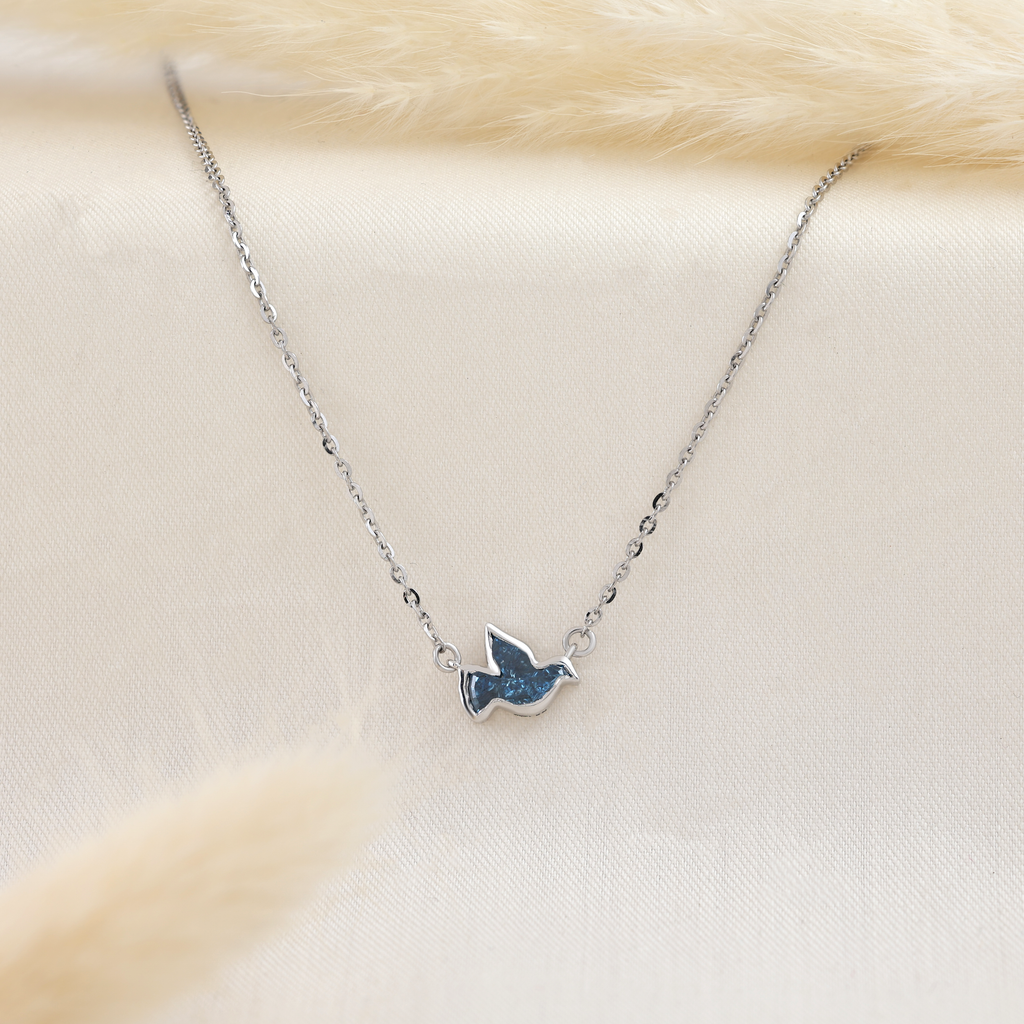 Pigeon Shape Blue Diamond Pendant