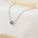 Pigeon Shape Blue Diamond Pendant