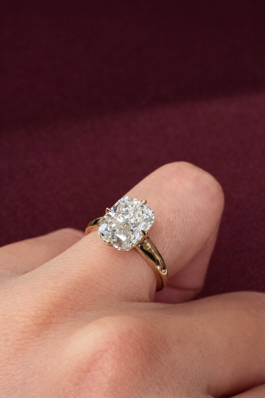 Cushion Cut Diamond Halo Engagement Ring, Cushion Diamond Ring with Round Halo, Classic Cushion Halo Ring, Luxury Diamond Engagement Ring