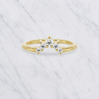 Curved Lab Grown Diamond Band with Round Stones – Bridal Ring