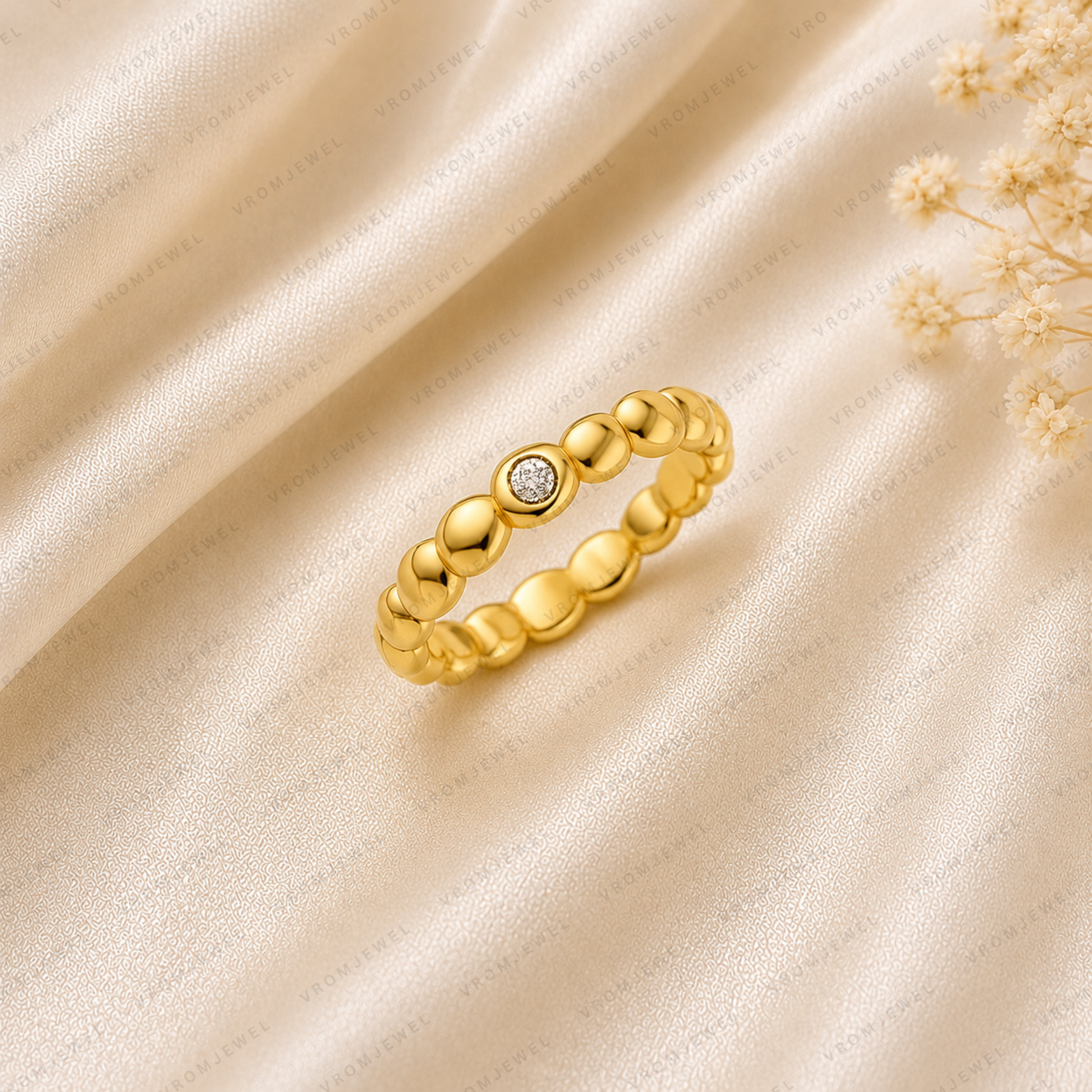 Minimalist Diamond Ring | Lab Grown | Bezel Set | 14K Yellow Gold