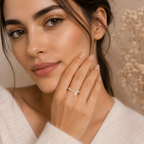 Tapered Baguette Diamond Ring, Lab Grown Diamond Ring, Minimalist Gold Ring, Modern Diamond Band, Geometric Diamond Ring