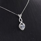 Infinity Necklace Heart Cut Pendant | Lab Grown Diamond | 14K Yellow Gold