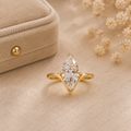 Marquise Diamond Engagement Ring, Marquise Lab Grown Diamond Ring, Solitaire Diamond Ring, Gold Marquise Ring, Minimalist Bridal Ring