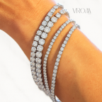 Classic Round Lab Grown Diamond Tennis Bracelet in Solid 14K Gold