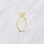 Emerald Cut Lab Grown Diamond Solitaire Engagement Ring in Solid 14K Gold