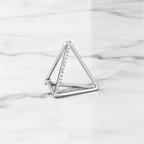 Triangle Pyramid Earrings Contemporary Style | Lab Grown Diamond | 14K Yellow Gold