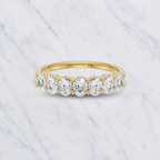 Oval Lab Grown Diamond Anniversary Band in Solid 14K Gold
