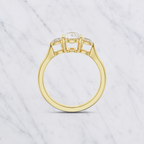 Lab Diamond Engagement Ring: 1.00ct Oval, Pear Side Stones