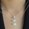 Round Cut Pendant Necklace | Lab Grown Diamond | 14K Yellow Gold Minimalist