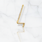 Linear Zig Zag Earring Lightning Design | Lab Grown Diamond | 14K Yellow Gold