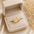 Oval & Pear Lab Grown Diamond Two Stone Bypass Anniversary Ring