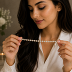 Oval Lab Grown Diamond Tennis Bracelet in Bezel-Set Solid 14K Gold