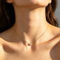 Marquise Lab Grown Diamond Necklace, Three Stone Diamond Pendant, Marquise Diamond Pendant, Solid Gold Necklace, Minimalist Diamond Necklace