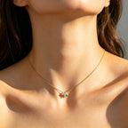 Marquise Lab Grown Diamond Necklace, Three Stone Diamond Pendant, Marquise Diamond Pendant, Solid Gold Necklace, Minimalist Diamond Necklace