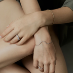 Round Diamond Wave Band | Lab Grown Diamond | 14K Yellow Gold Unique Curved Setting