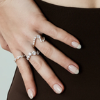 Round Diamond Wave Band | Lab Grown Diamond | 14K Yellow Gold Unique Curved Setting