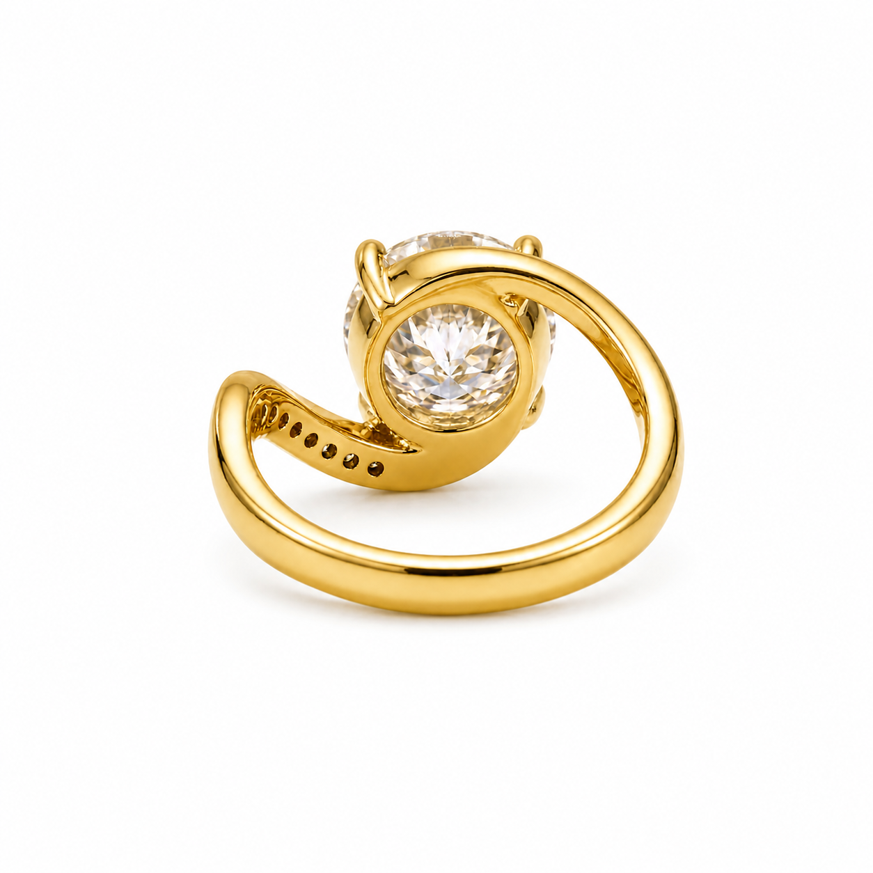 Portuguese Cut Lab Grown Diamond Ring | 1 CT IGI Certified | Twisted Pave Band | Vintage Inspired Engagement Ring | 14K Gold