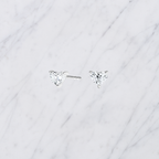 Heart Shape Diamond Stud Earrings | Lab Grown | 14K Yellow Gold