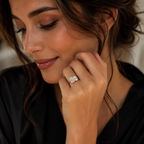 Toi et Moi Radiant and Pear Lab Grown Diamond Engagement Ring in Solid 14K Gold
