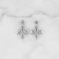 Cluster Floral Earrings | Lab Grown Diamond | 14K Yellow Gold Minimal Design