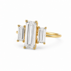 Three Stone Baguette Diamond Ring