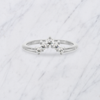 Curved Lab Grown Diamond Band with Round Stones – Bridal Ring