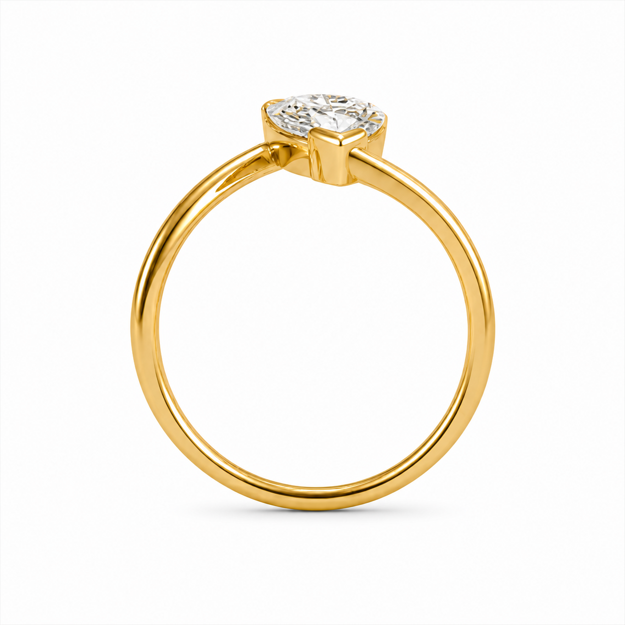 Marquise Diamond Signet Ring, Marquise Cut Lab Grown Diamond Ring, Modern Gold Signet Ring, Statement Diamond Ring, Minimal Luxury Ring