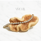 Oval Lab Grown Diamond Tennis Bracelet in Bezel-Set Solid 14K Gold