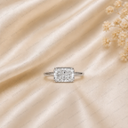Radiant Engagement Ring | Lab Grown Diamond | Bezel Solitaire | 14K Gold
