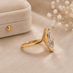 Marquise Diamond Engagement Ring, Marquise Lab Grown Diamond Ring, Solitaire Diamond Ring, Gold Marquise Ring, Minimalist Bridal Ring