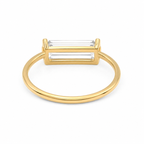 Elongated Baguette Diamond Ring
