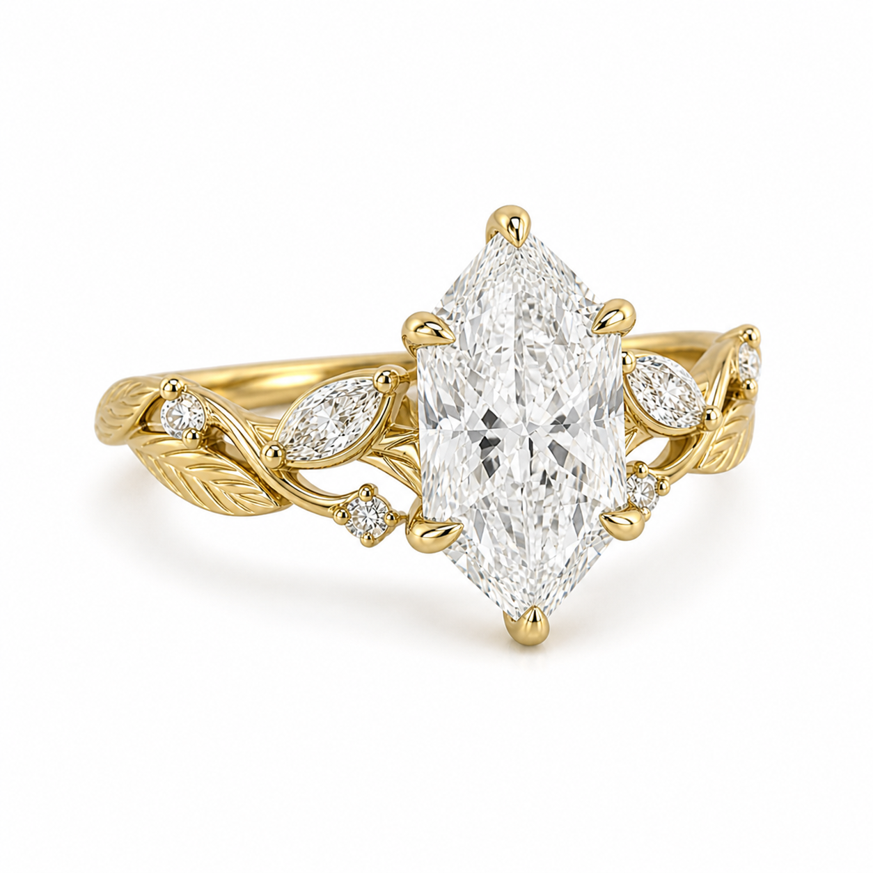 Dutch Marquise Diamond Signet Ring, Marquise Lab Grown Diamond Ring, Statement Gold Signet Ring, Vintage Inspired Diamond Ring.