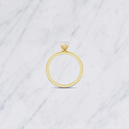 Pear Cut Lab Grown Diamond Solitaire Engagement Ring in Solid 14K Gold