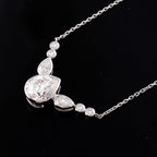 Pear Cut Chevron Pendant Necklace | Lab Grown Diamond | 14K Yellow Gold Minimalist