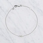 Handmade Marquise Cut Lab Grown Diamond Solitaire Bracelet in 14K Gold