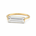 Elongated Baguette Diamond Ring