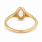 Oval Rose Cut Diamond Ring