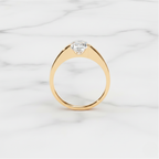 Modern Radiant Cut Ring | Lab Grown Diamond | 14K Yellow Gold Minimal Sleek Design