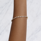 5.60ct Pear Cut Lab Grown Diamond Tennis Bracelet: 14k Gold Bridal Jewelry